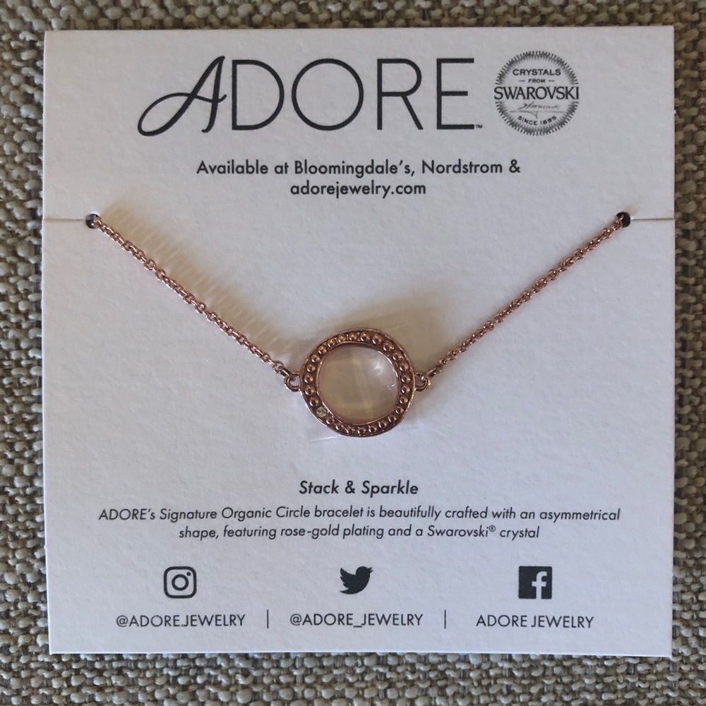 Adore Stack & Sparkle Rose Gold Bracelet